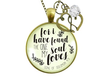 Valentine's Day Love My Wife Necklace For I Found The One My Soul Loves Bible Jewelry Sentimental Romantic Gift For Her Anniversary Birthday