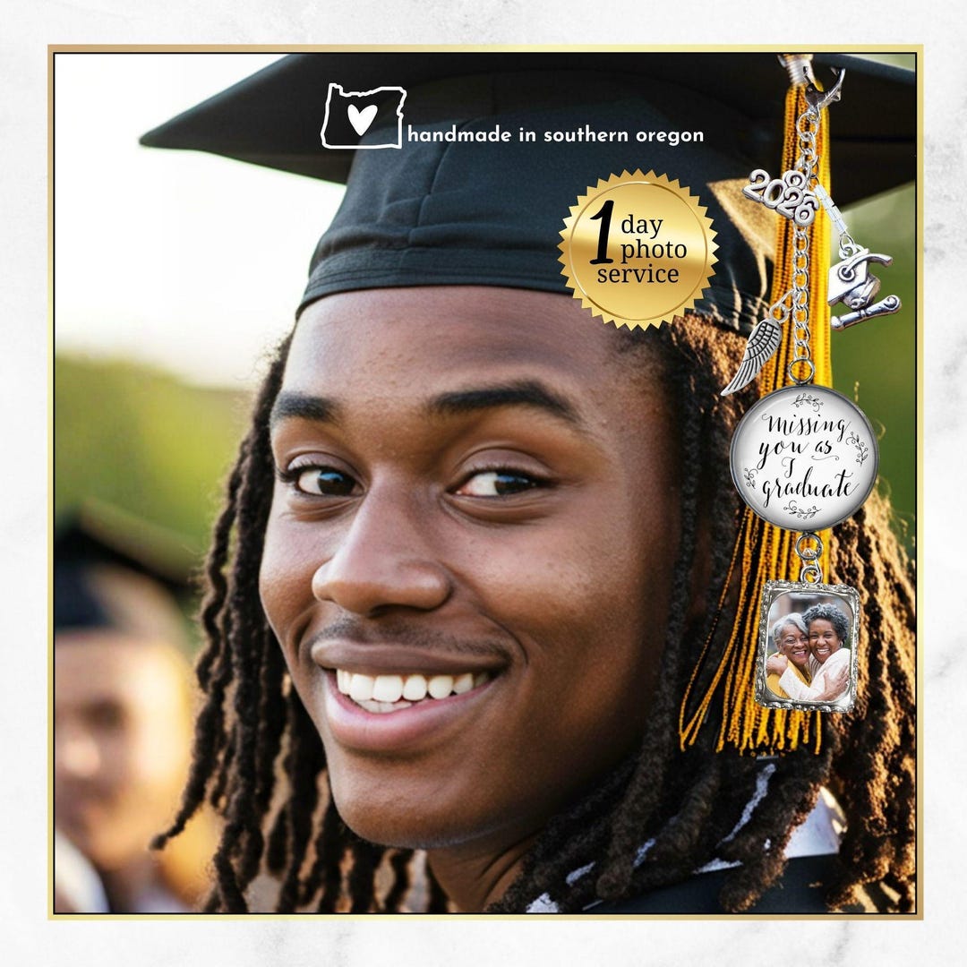 Missing Graduation Tassel Graduation Charm Missing You on Graduation Day 2026 Personalized ...