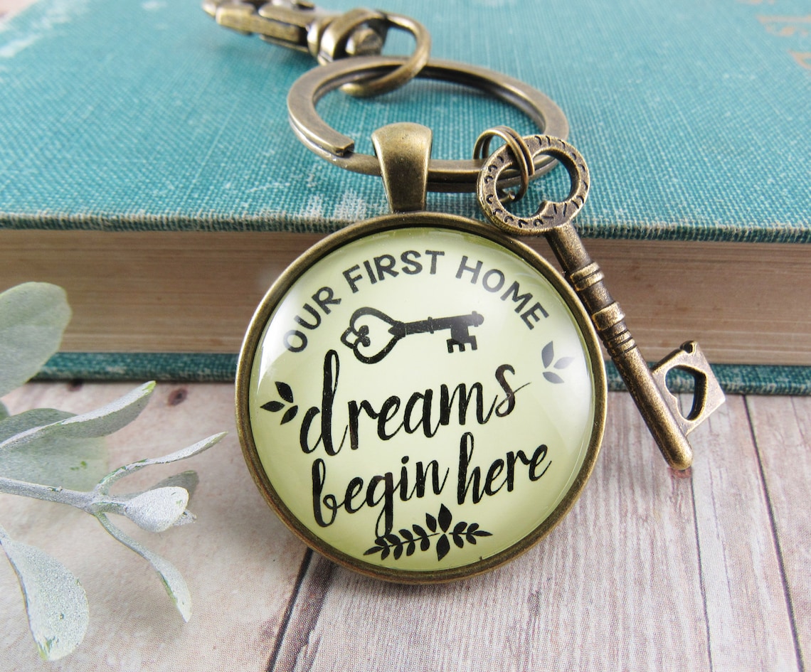 My First Home Our First Home Keychain New House Housewarming Etsy