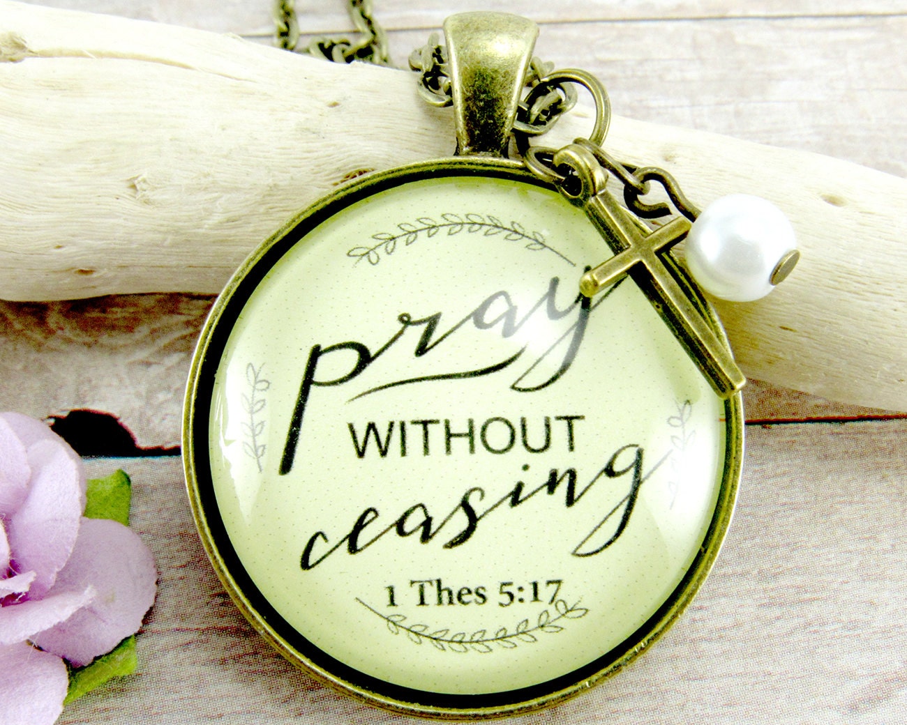 Pray Without Ceasing Prayer Necklace Because Miracles Happen | Etsy