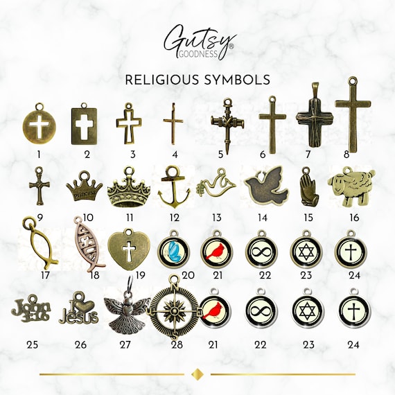 Crosses Spiritual Themed Faith Christian Charms Add to Necklace Keychain Bracelet Bouquet Charm Bronze Silver Metal Unisex Boho Vintage Etsy
