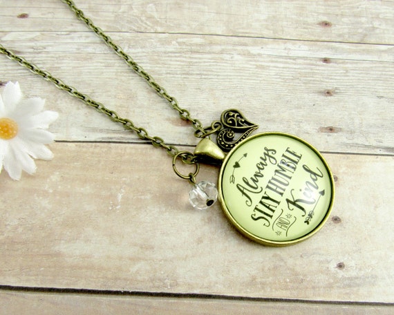 Always Stay Humble And Kind Keychain Country Quote Womens Friendship Gift Jewelry