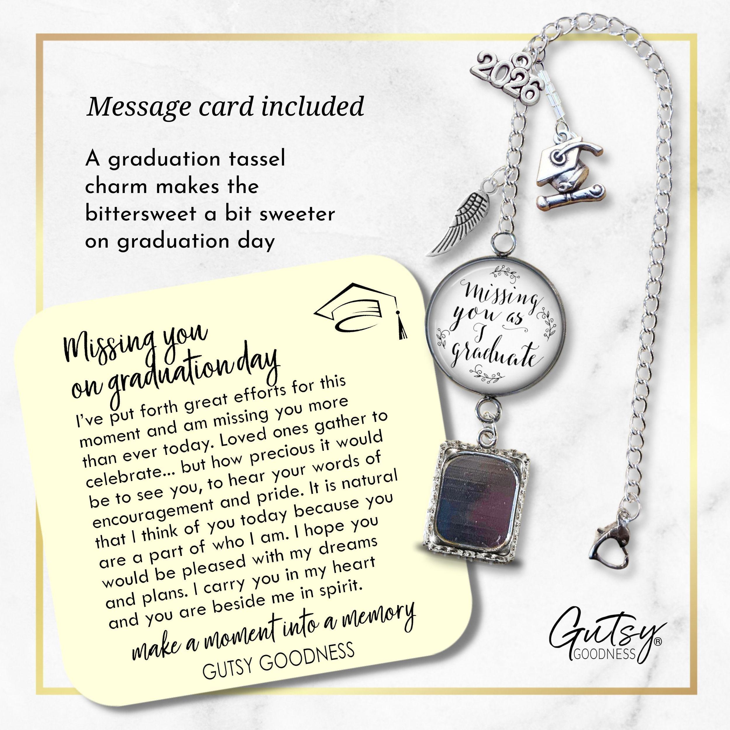Missing Graduation Tassel Graduation Charm Missing You on Graduation Day 2026 Personalized ...