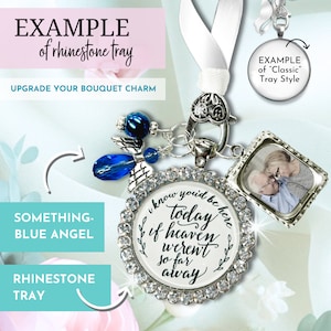 Gutsy Goodness Bouquet Charm On Your Wedding Day Mom Dad Grandma Grandpa White Silver Blue Memorial Photo Frame Keepsake Gift For The Bride image 4