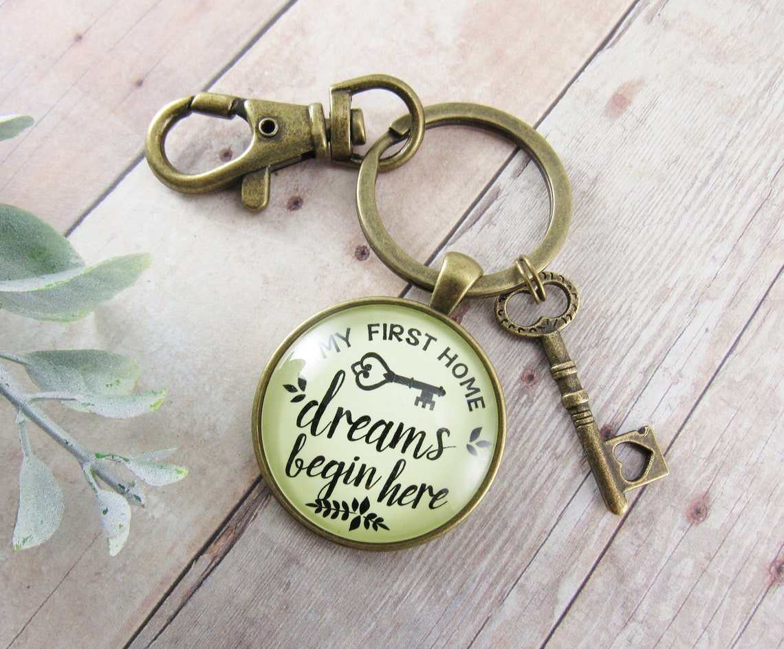 My First Home Our First Home Keychain New House Housewarming Etsy