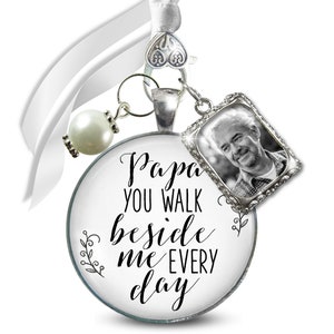 Bouquet Charm, Bridal Bouquet Charm, Memorial Photo Charm, Custom Photo &  Wording, 1 to 4 pendants, Angel Wing, Beautiful Memories Quote