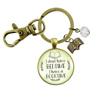 Gutsy Goodness Book Lovers I Don&#39;t Have Bedtime Booktime Swag Literary Jewelry Gift For Reader Writer Author Librarian Bookworm