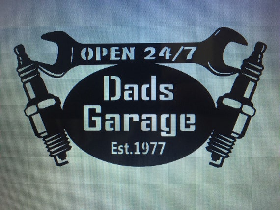 Download Dads garage sign with date he became a dad/father at the ...