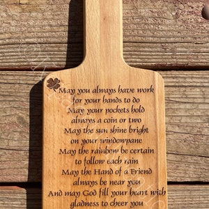 Irish retirement Blessing Cutting Board - cheese board - gift for him - gift for her- retirement gift -wedding gift- Charcuterie board