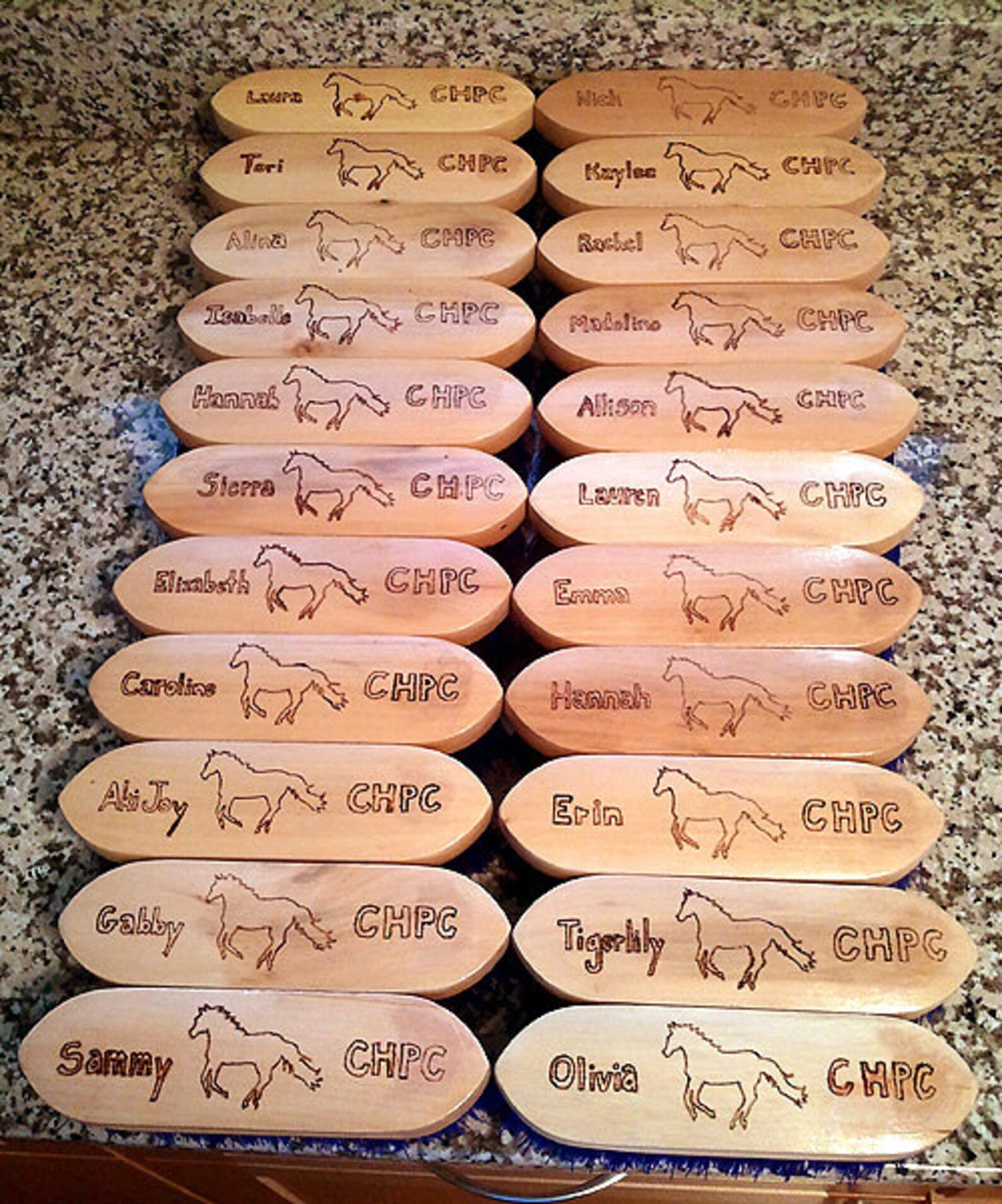 Custom Horse Brushes Grooming Personalized Horse Brush Wood Etsy