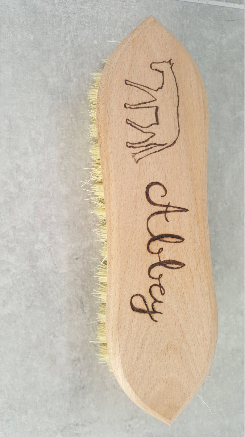 Custom Horse Brushes Grooming Personalized Horse Brush Wood Etsy
