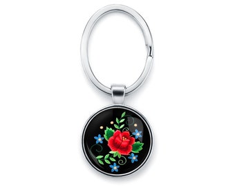 Keychain EMBROIDERED ROSE