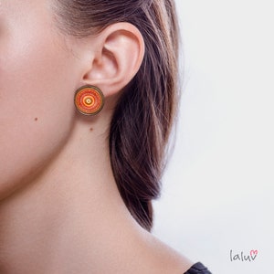 Stick earrings AZTEC MANDALA image 2