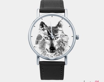 Watch with graphic WOLF