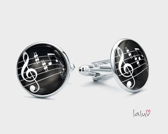 Cufflinks CLEF, gift for a man, wedding cufflinks, cufflinks for groom, groomsmen gift, funny cufflinks, gift for music