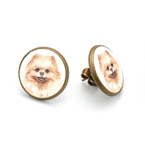Stick earrings POMERANIAN spitz