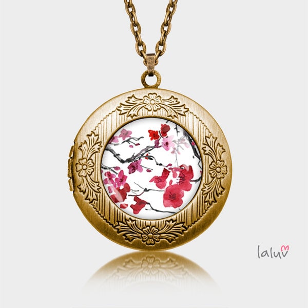 Locket Medallion JAPAN FLOWERS