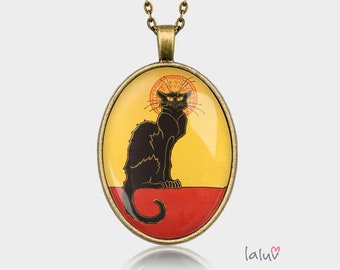 Medalion owalny LE CHAT NOIR