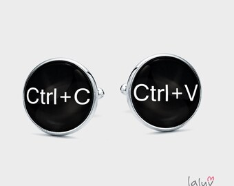 Cufflinks CTRL+C, gift for a man, wedding cufflinks, cufflinks for groom, groomsmen gift, funny cufflinks, gift for IT specialists