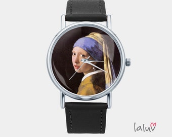Watch With Graphic Girl With A Pearl Earring