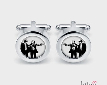 Elegant cufflinks GANGSTERS, wedding cufflinks, cufflinks for groom, funny cufflinks, movie cufflinks, cufflinks with movie theme