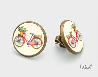 Stick earrings LOVE BIKE