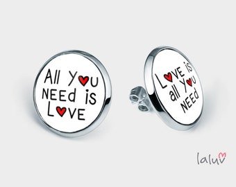 Stick Earrings All You Need Is Love