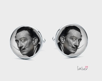 Cufflinks DALI, gift for a man, wedding cufflinks, cufflinks for groom, groomsmen gift, funny cufflinks, gift for the artist