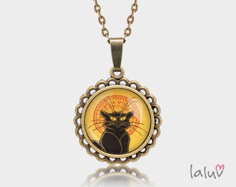 Medallion round small LE CHAT NOIR