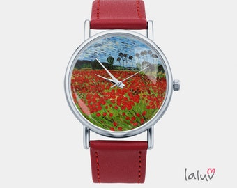 Watch with graphic FIELD OF POPPIES