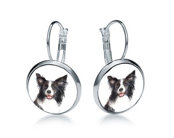 border collie earrings