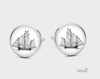 Cufflinks SHIP, wedding cufflinks, cufflinks for groom, funny cufflinks, funny gift, cufflinks for sailor, cufflinks for captain