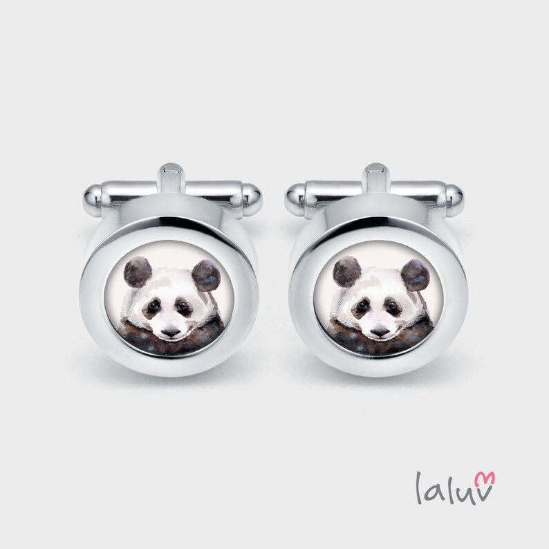 Elegant Cufflinks PANDA Gift for a Man Wedding Cufflinks Etsy