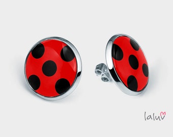 Stick earrings LADYBUG