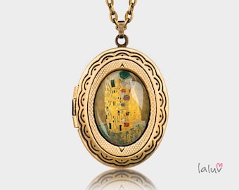 Locket Medallion oval KLIMT KISS