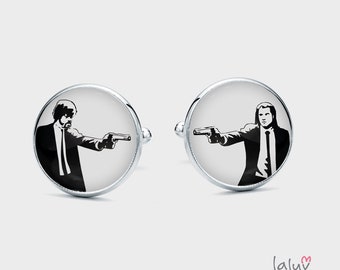 Cufflinks BANDITS, gift for a man, wedding cufflinks, cufflinks for groom, funny cufflinks, movie cufflinks, cufflinks with movie theme