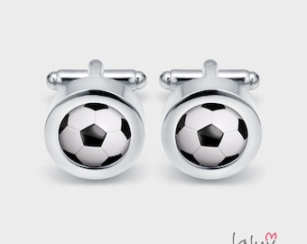 Elegant cufflinks FOOTBALL gift for man, wedding cufflinks, cufflinks for groom, groomsmen gift, funny cufflinks, cufflinks for football fan