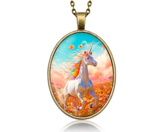 Fairy medallion Unicorn gift for girlfriend wife daughter fairy tale