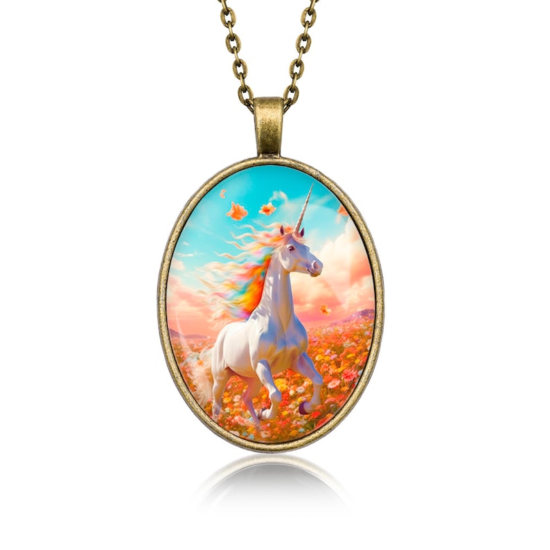 Fairy medallion Unicorn gift for girlfriend wife daughter fairy tale image 1