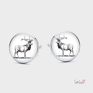 Cufflinks DEER, gift for a man, wedding cufflinks, cufflinks for groom, funny cufflinks, animal cufflinks, a gift for the hunter