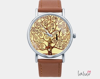 Watch With Graphic Klimt Tree Of Life