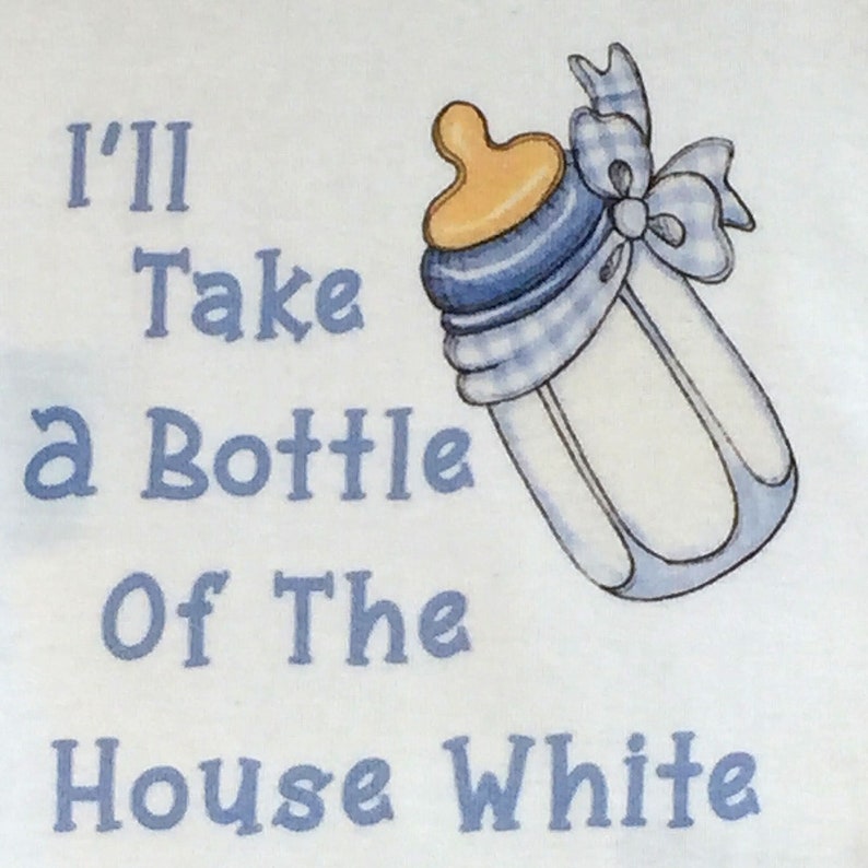 Cute Onesie I/'ll Have a Bottle of The House White Onesie Matching Bib Included Funny Onesie