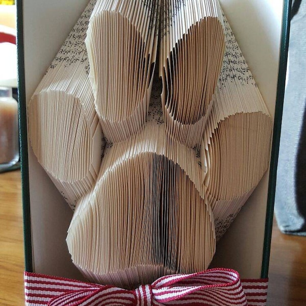 Lovely paw print folded book art. Dog lover gift. Beagle, pug, staffie, retriever, labrador, yorkie, shepherd etc