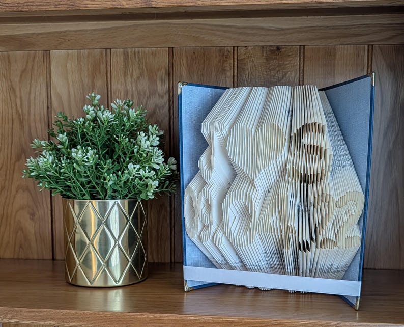 Personalised Date Deluxe Folded Book Art bookart, Wedding, Birthday, Paper Anniversary. Handmade to order. Perfect gift for loved ones image 1