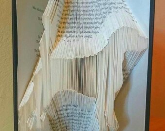 Beagle Dog Folded Book Art: Unique Dog Lover Gift