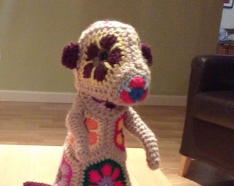 Mia the colourful crochet Meerkat PDF Pattern