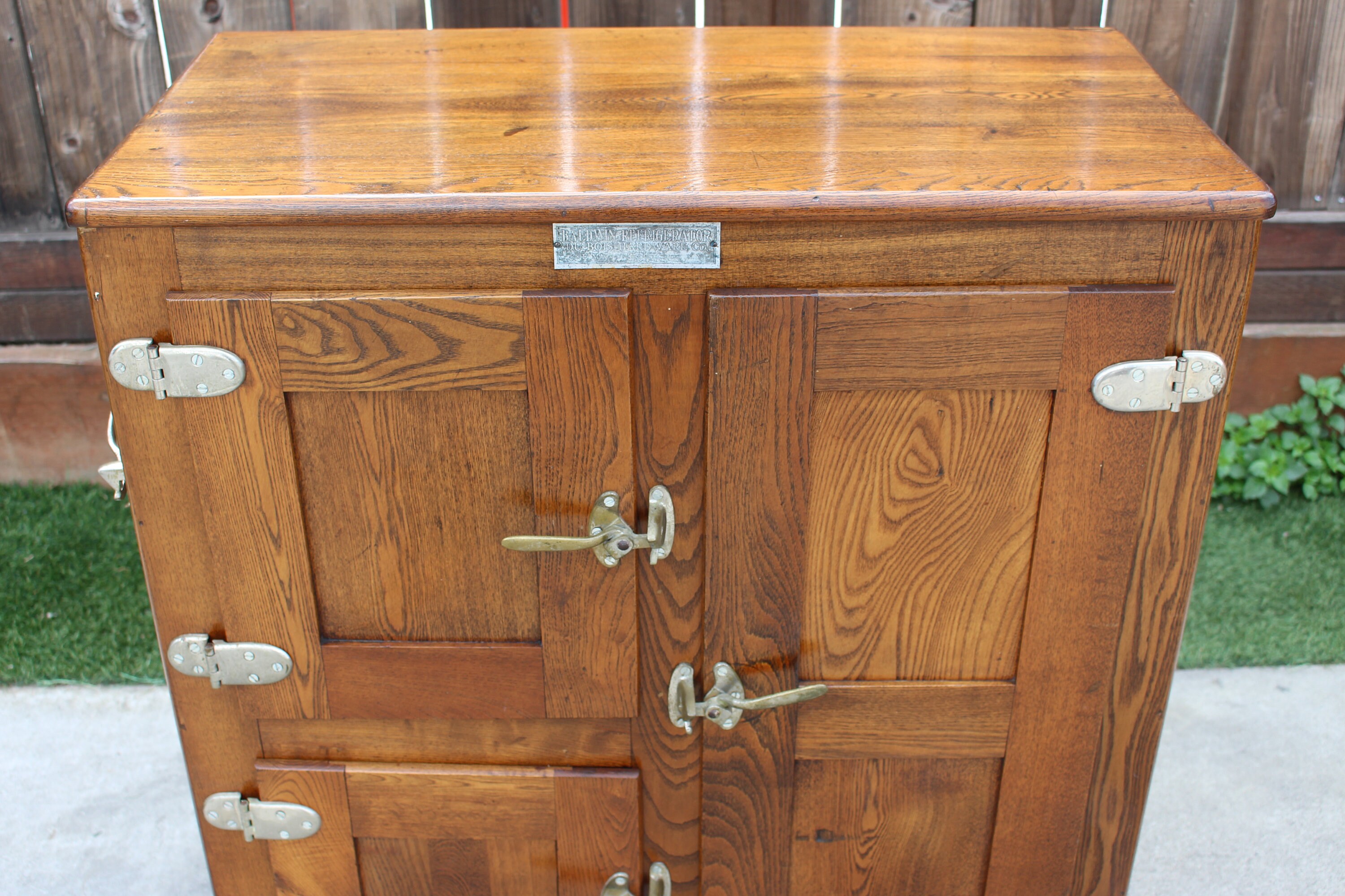 Antique Large Baldwin Ice Box Refrigerator Etsy