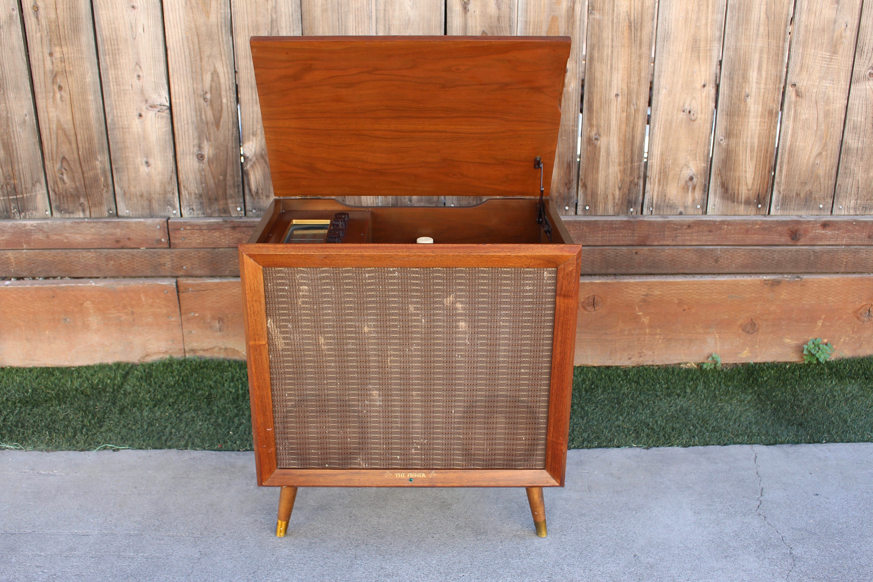 Mid Century Record Player Tocadiscos Gabinete estéreo | Etsy