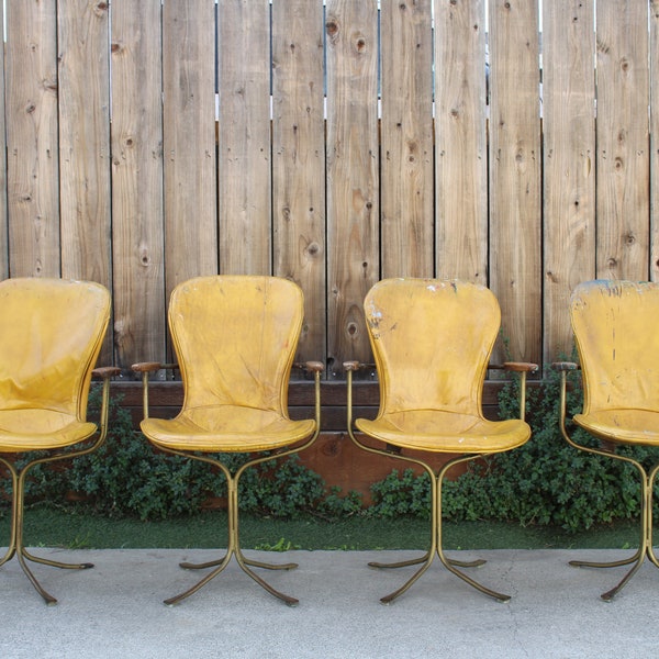 Set of 4 Mid Century lon Style Chairs from 1962 Seattle Worlds Fair Tulip Chairs