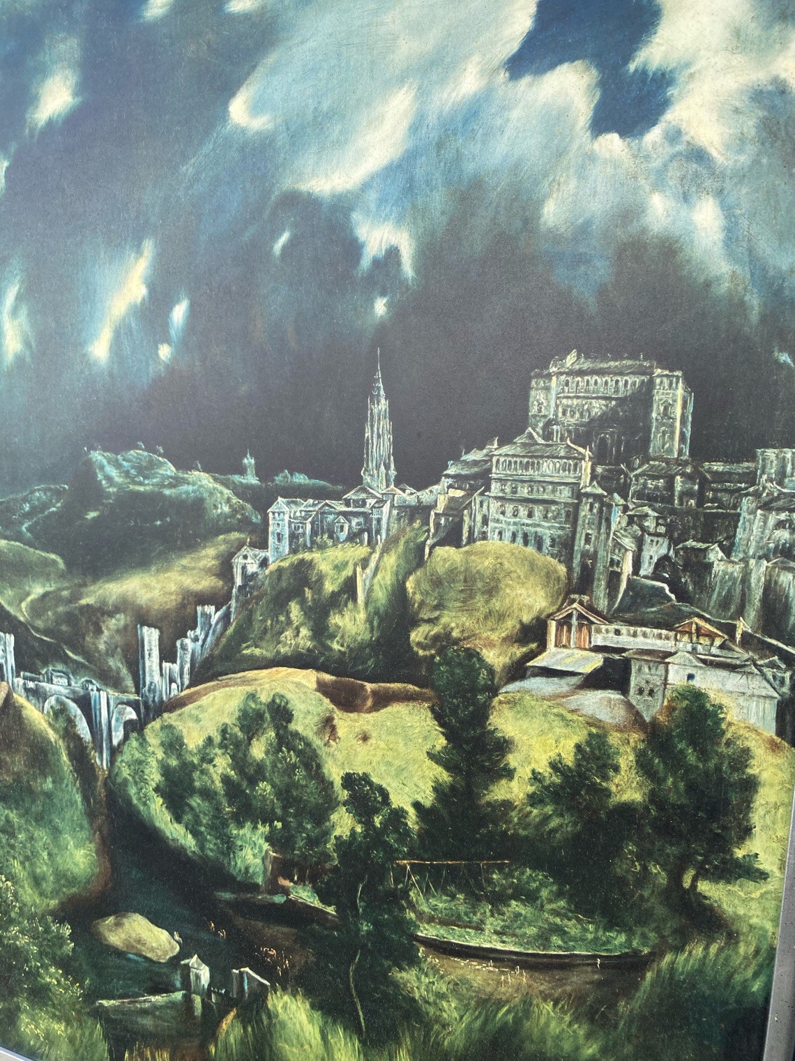 Vintage Old Art Print View Of Toledo By El Greco Etsy